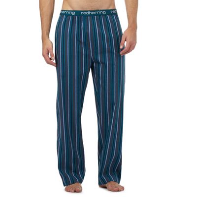 Turquoise striped pyjama bottoms